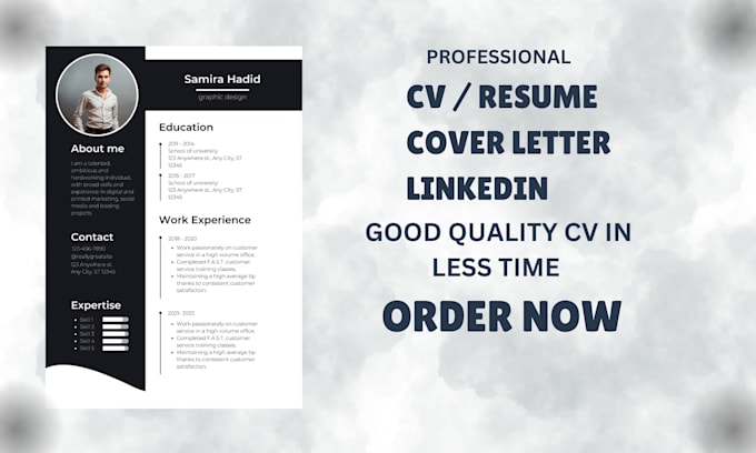 Gig Preview - Make a professional cv resume modern template canadian cv cover letter linkedin