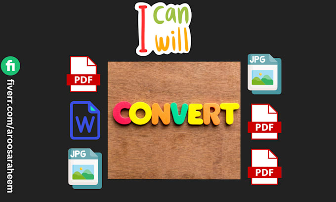 Gig Preview - Convert pdf to jpg, jpg to pdf