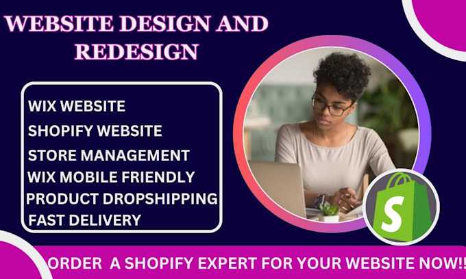 Gig Preview - Shopify store design shopify website redesign shopify virtual assistant, cro USA