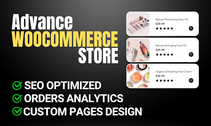 Gig Preview - Build advance woocommerce store, ecommerce website