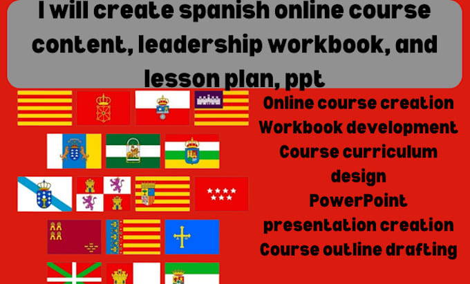 Gig Preview - Create spanish online course content leadership workbook and lesson plan ppt