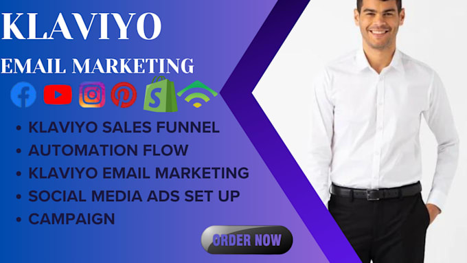 Gig Preview - Do klaviyo email marketing flows, ecommerce marketing, klaviyo sales funnel