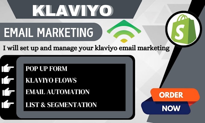 Gig Preview - Setup klaviyo email marketing, klaviyo email flows and email automation