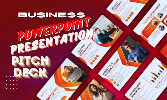 Gig Preview - Design powerpoint presentation design pitch deck canva presentation template