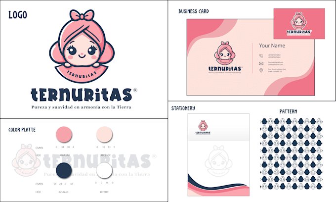 Gig Preview - Design cute business logo and digital branding identity