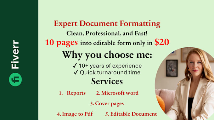 Bestseller - do formatting and designing  report, cover page, pdf, word document