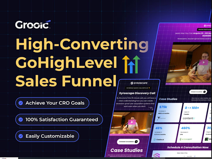 Gig Preview - Sales funnel in clickfunnels, systeme io, gohighlevel, landing page design