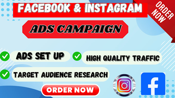 Gig Preview - Do facebook and instagram ads campaign marketing and advertising