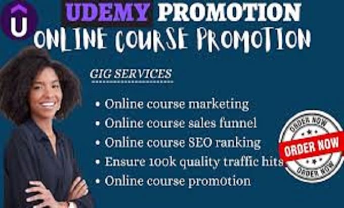 Gig Preview - Do udemy course promotion, online course, thinkific course, and amazon kdp ads