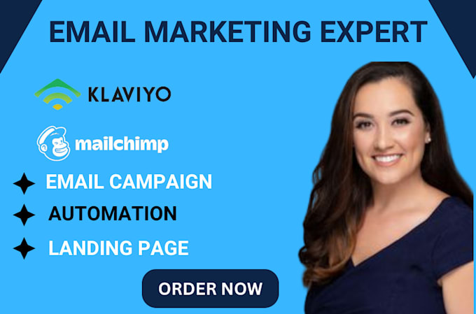 Gig Preview - Do klaviyo email template mailchimpcampaign convertkit emailmarketing getrespone