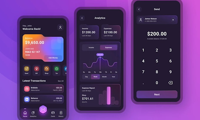 Gig Preview - Design fintech ui ux, fintech webapp, fintech finance ux, crypto trading ui ux