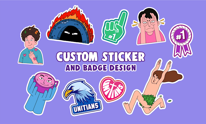 Gig Preview - Create custom premium sticker badge design