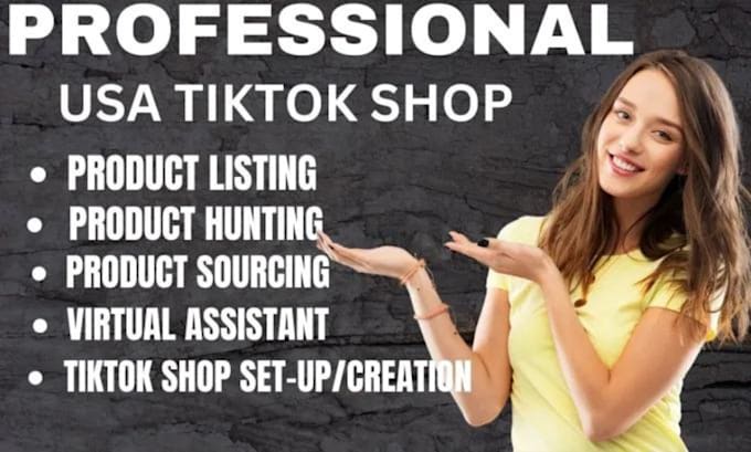 Gig Preview - Do tiktok shop dropshipping setup usa approve tiktok shop