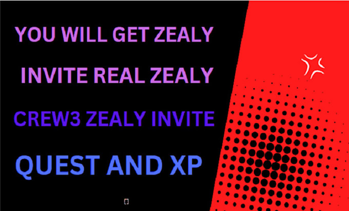 Gig Preview - Do real zealy crew3 invite zealy invite complex xp zealy community