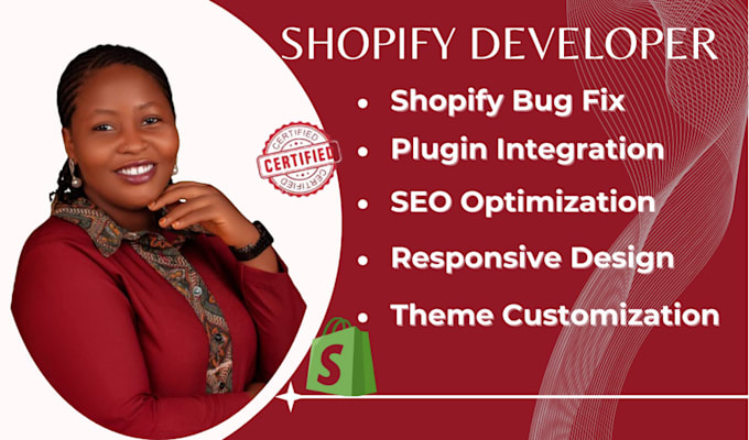 Gig Preview - Do shopify website development design customize and fix bugs