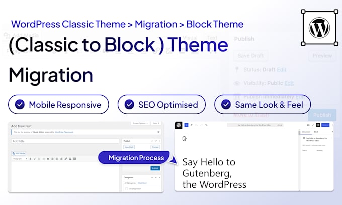 Gig Preview - Migrate classic theme website to block theme aka guttenberg