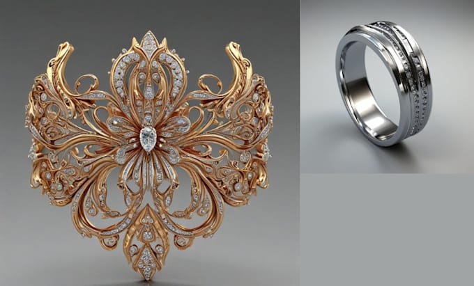 Gig Preview - Do 3d jewelry design, 3d ring, necklace 3d pendant, bracelet,stl for 3d printing