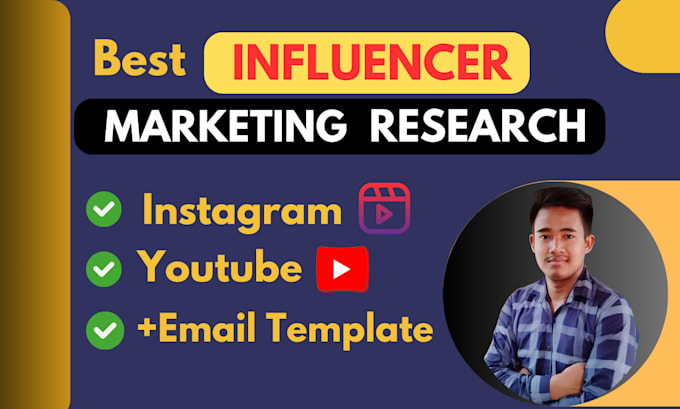 Gig Preview - Find best youtube influencer and instagram influencer for influencer marketing