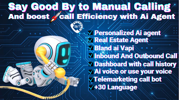 Gig Preview - Do virtual assistant  bot for cold calling using synthflow ai or vapi ai agent