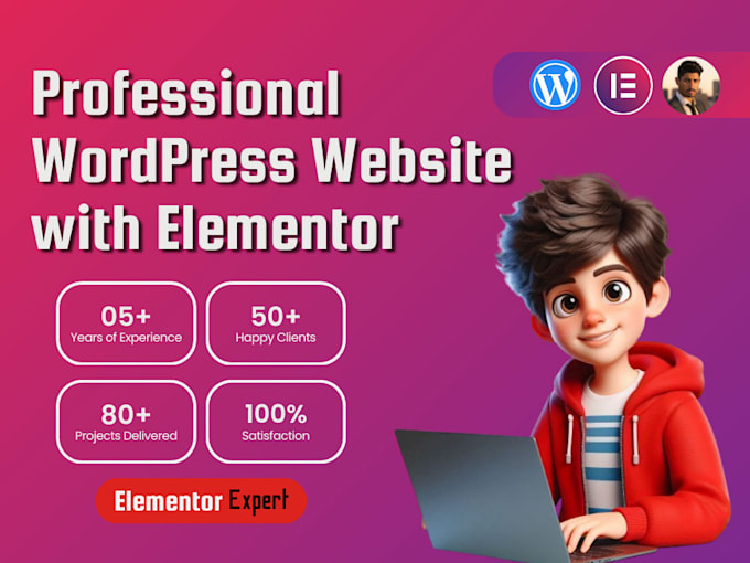 Gig Preview - Design a modern wordpress website with elementor in 3 days website design expert