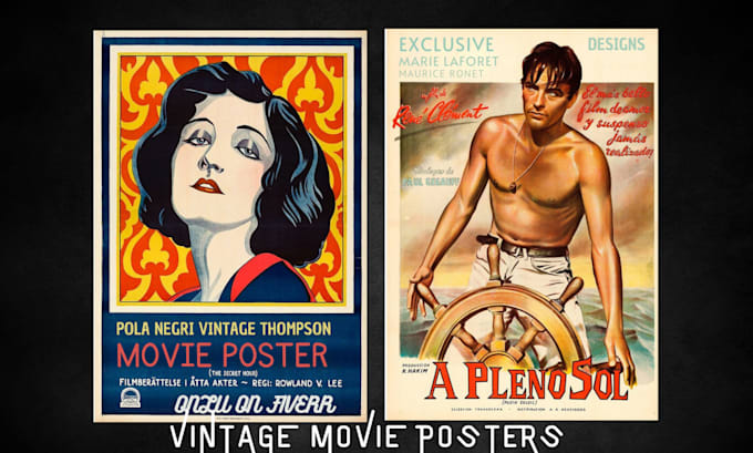 Gig Preview - Draw retro vintage movie poster travel vintage poster logo album flyer vintage