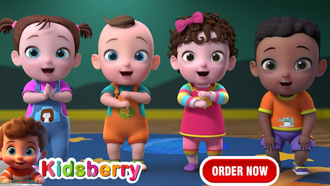 Gig Preview - Do emotional 2d 3d animated nursery rhymes and kids learning videos