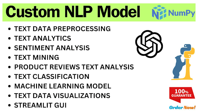 Gig Preview - Do advanced nlp chatgpt solutions text analysis for business growth using python