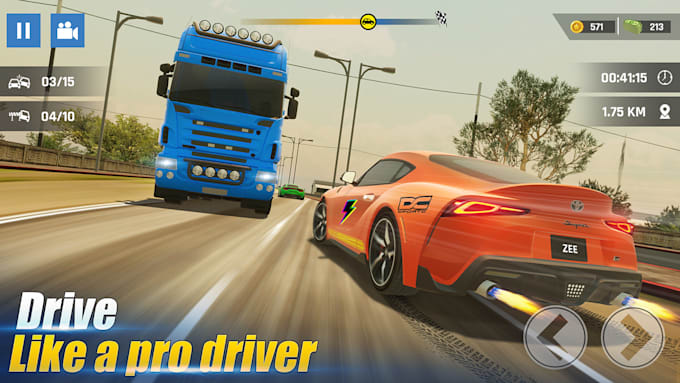 Gig Preview - Develop cars racing game for PC, steam, android and IOS in unity 3d