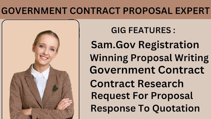 Gig Preview - Prepare winning bid proposal, research, and response to rfp, government contract