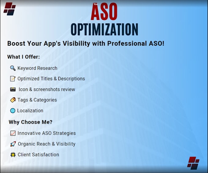 Bestseller - do app store optimization, aso description, titles for play store apps and games