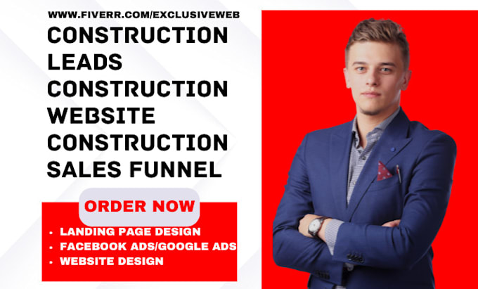 Bestseller - construction leads construction website design construction sales funnel