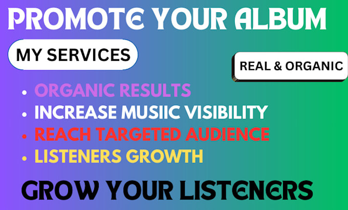 Gig Preview - Help your boost song to thousand of real listener