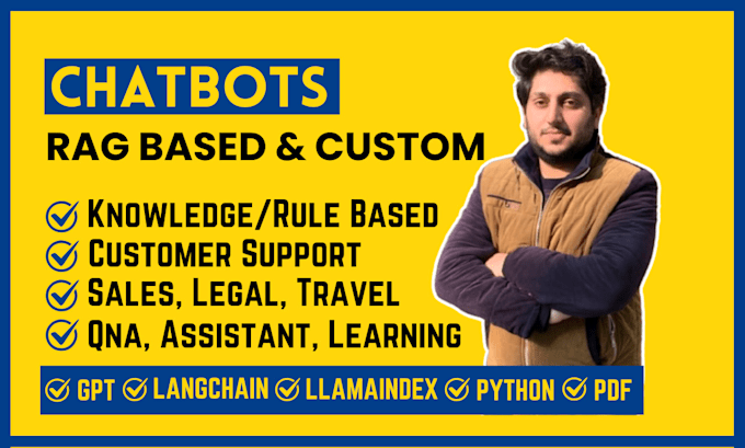 Gig Preview - Build ai chatbots using llamaindex and langchain