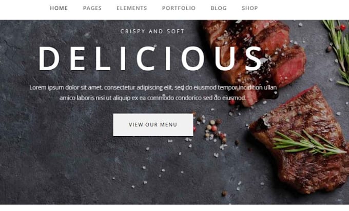 Gig Preview - Restaurant website food website online food ordering restaurant website