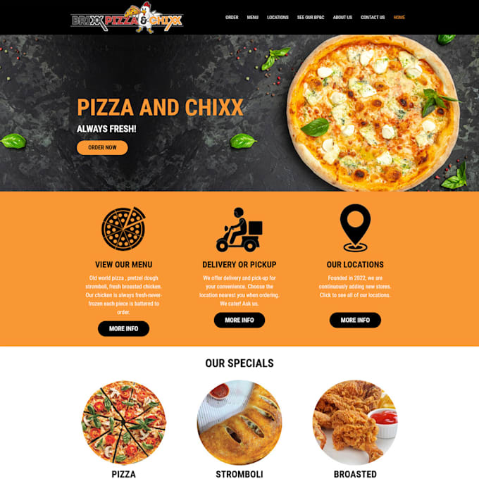 Gig Preview - Create a restaurant website with online food order system