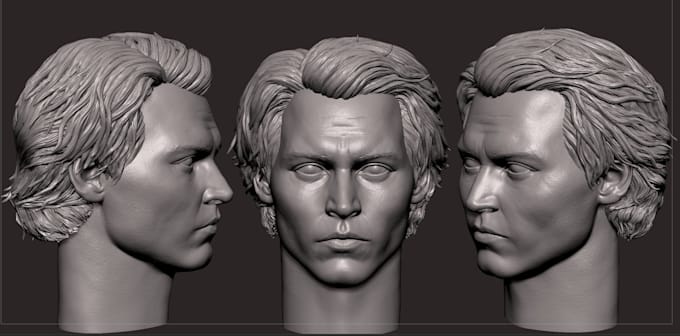 Gig Preview - Do realistic 3d sculpting 3d head bust 3d face 3d model mask helmet 3d printing