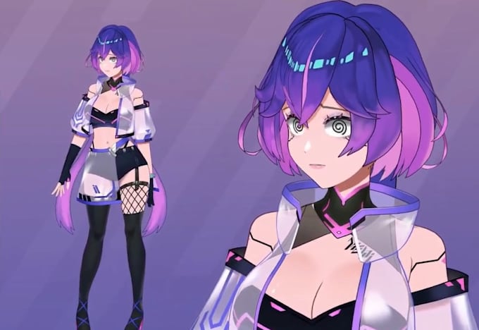 Gig Preview - Draw and rig live2d model vtuber model live2d vtuber rigging vruber commission