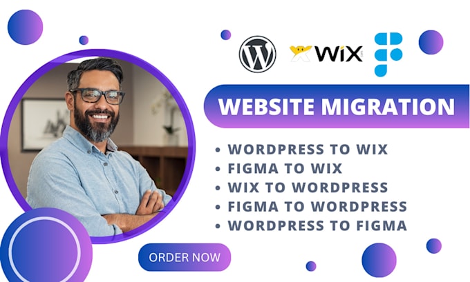 Gig Preview - Migrate, transfer wix site to wordpress, wordpress website to wix, figma to wix