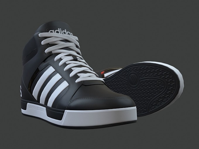 Gig Preview - Make shoe, sneakers, footwear 3d model and photorealistic rendering for you