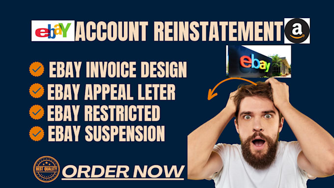 Gig Preview - Reinstate ebay account restricted and amazon restricted