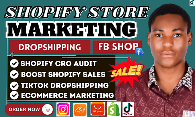 Gig Preview - Do shopify klaviyo ecommerce marketing, tiktok shop, shopify cro, shopify audit