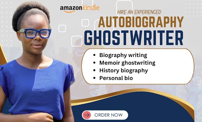 Gig Preview - Ghostwrite ebook, biography, self help nonfiction writer, autobiography, memoirs