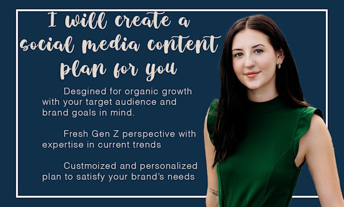 Gig Preview - Create a social media content plan for organic growth