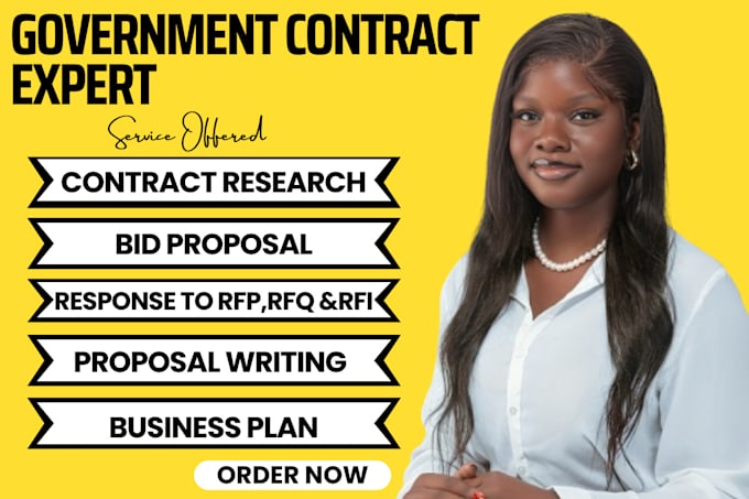 Gig Preview - Write winning government contract proposal, research rfp, rfq, rfi bid proposal