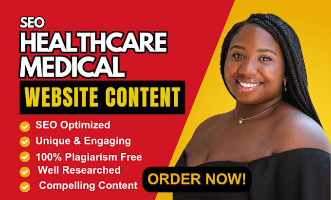 Gig Preview - Seo medical, healthcare, clinic, dental or doctor appointment website content