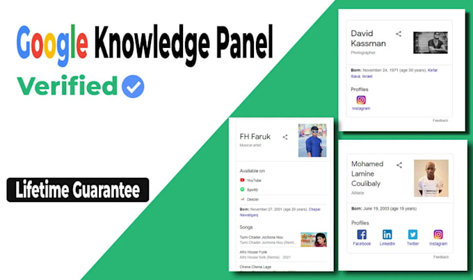 Gig Preview - Create a verified google knowledge panel for you