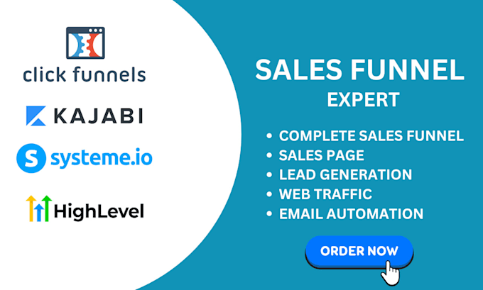 Gig Preview - Build you a high converting sales funnel in clickfunnel