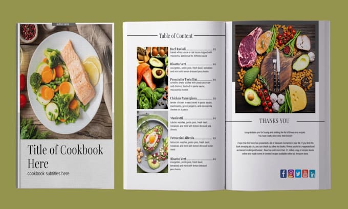 Gig Preview - Write cookbook recipe book cookbook writer cookbook design cookbook formatting