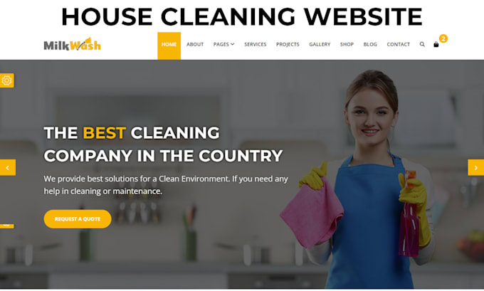 Gig Preview - Design cleaning website house cleaning cleaning service website booking koala