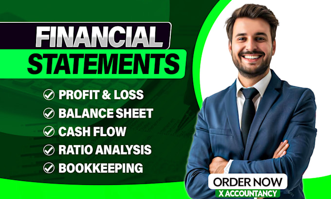 Gig Preview - Do bookkeeping, financial statement, profit and loss, balance sheet, cash flow